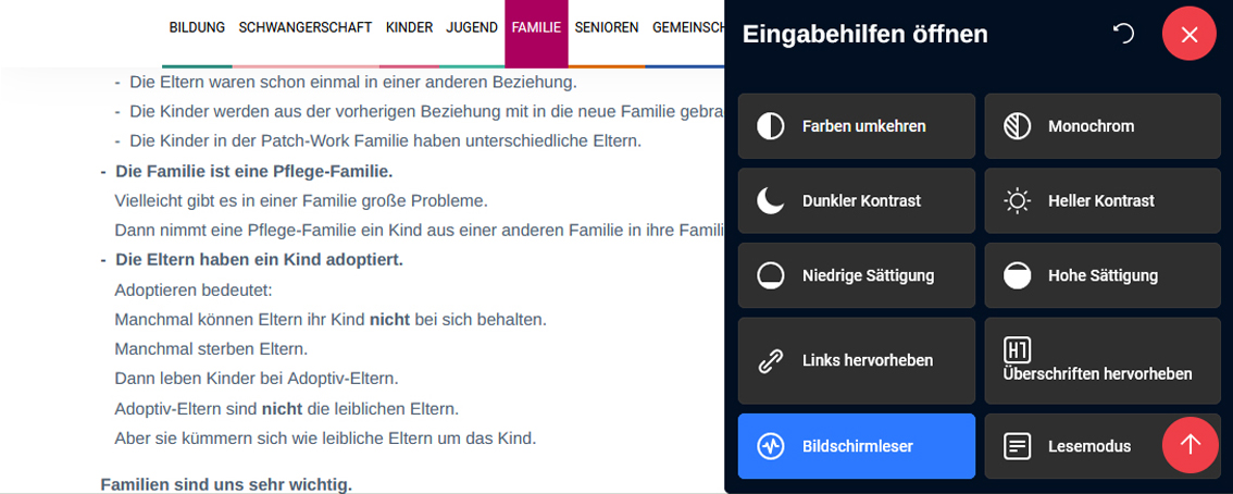 Internetseite Anpassen k 9